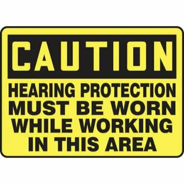 Accuform OSHA CAUTION SAFETY SIGN HEARING MPPE448VP MPPE448VP